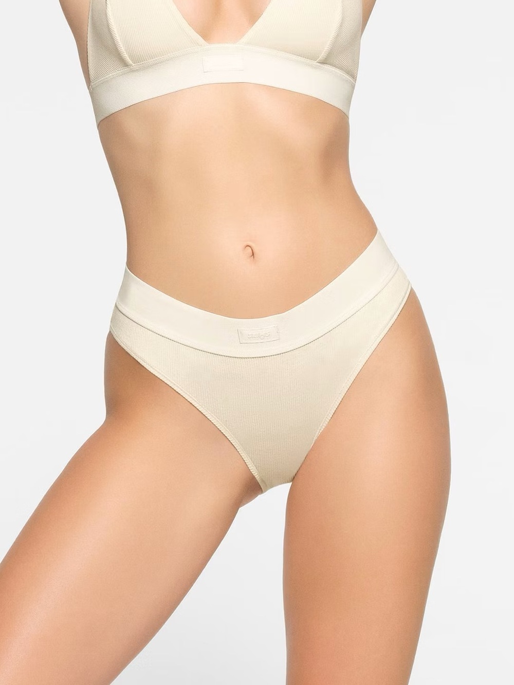 Skims • Cotton rib mid rise brief